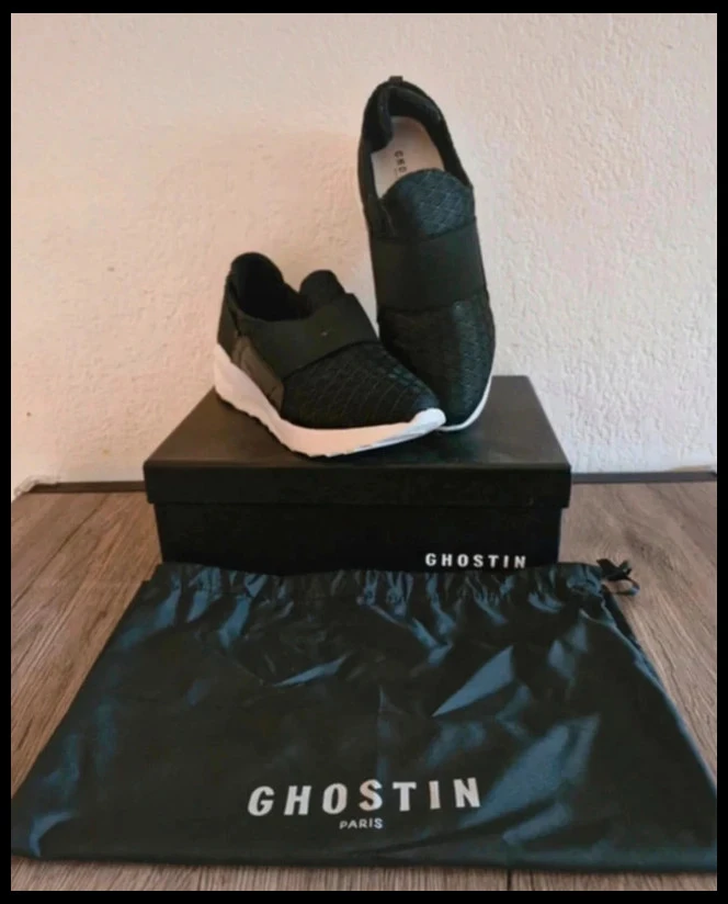 Ghostin Paris Zelyana Black Sneakers - Size 39 slip-on – photo 4